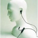 3 Wire Earpiece with Microphone and PTT separated, Black