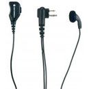 Earbud with mic & PTT comb - 2 wire (Black)