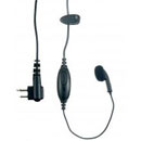 Earbud with microphone & PTT comb - 2 wire