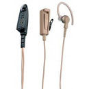 2 Wire Earpiece with microphone and PTT Combined, Beige