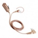 Earpiece with microphone & PTT combined - 2 wire (Beige)